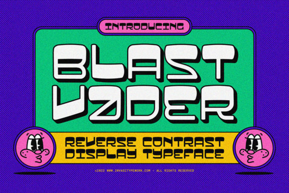 Blastvader Font: A Retro Display Font for Creative Projects