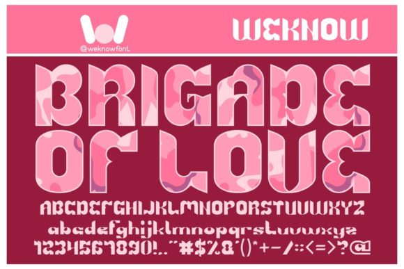 Brigade of Love: A Display Font with Heart and Versatility