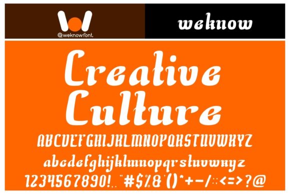 Creative Culture Font for Modern Web Design