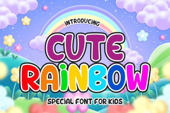 Cute Rainbow Font for Business Branding and Design