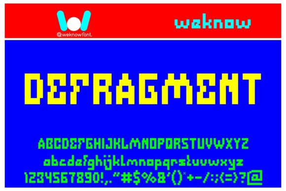 Defragment: A Futuristic Display Font for Craft Creations