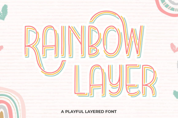 Rainbow Layer Font for Playful Branding and Creative Projects
