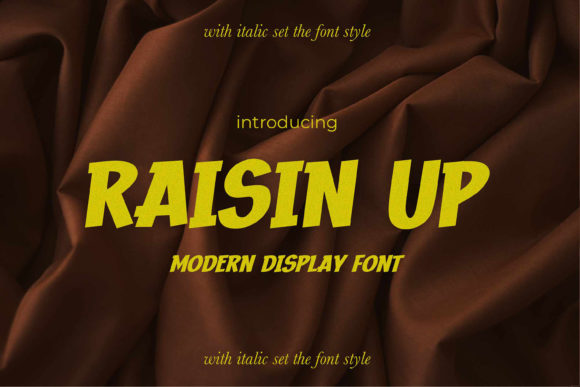 Raisin Up: A Retro Display Font for Creative Branding