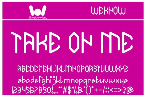 Take on Me: A Quirky Display Font for Bold Branding