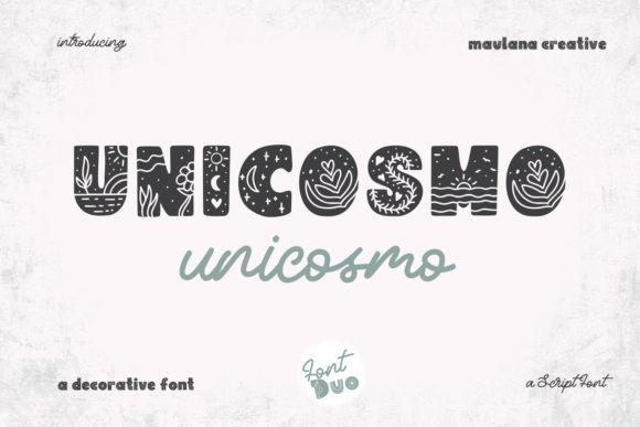 Unicosmo Duo: A Handwritten Display Font for Creative Projects
