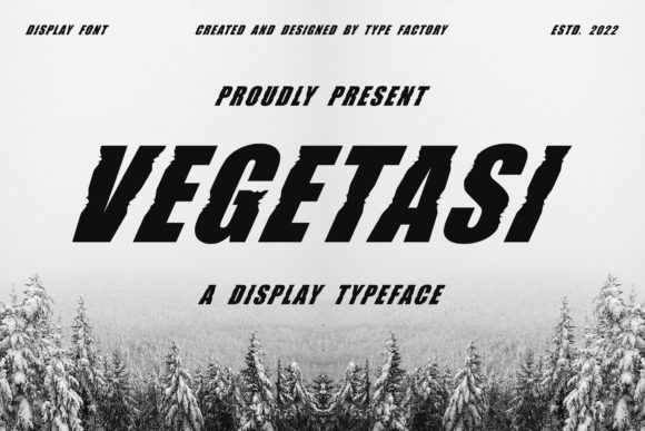 Vegetasi: A Handcrafted Display Font for Creative Projects